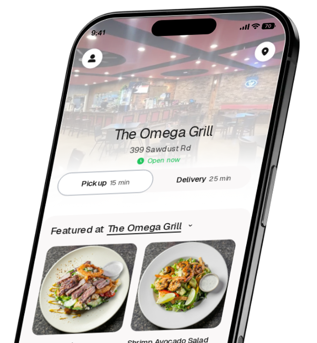 The Omega Grill app preview